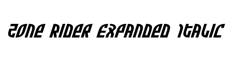 Zone Rider Expanded Italic  Fuentes Gratis Descargar