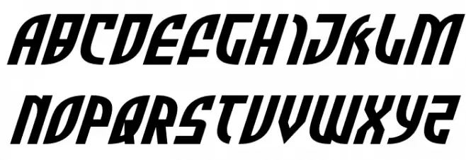 Zone Rider Expanded Italic Polices MAJUSCULES