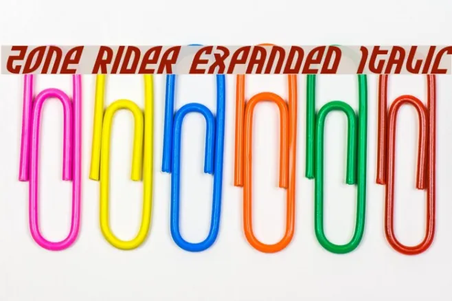 Zone Rider Expanded Italic Example 3