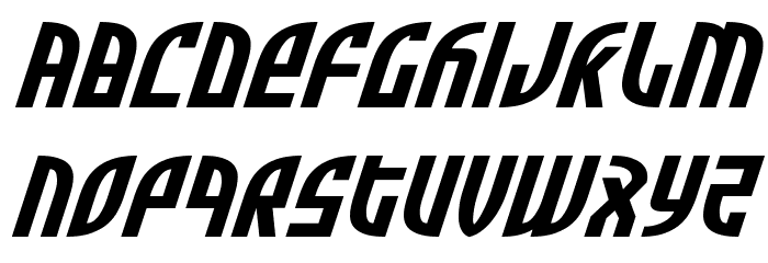 Zone Rider Expanded Italic Font LOWERCASE