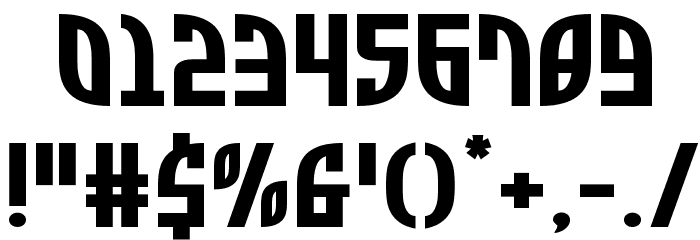 Zone Rider Expanded Font OTHER CHARS