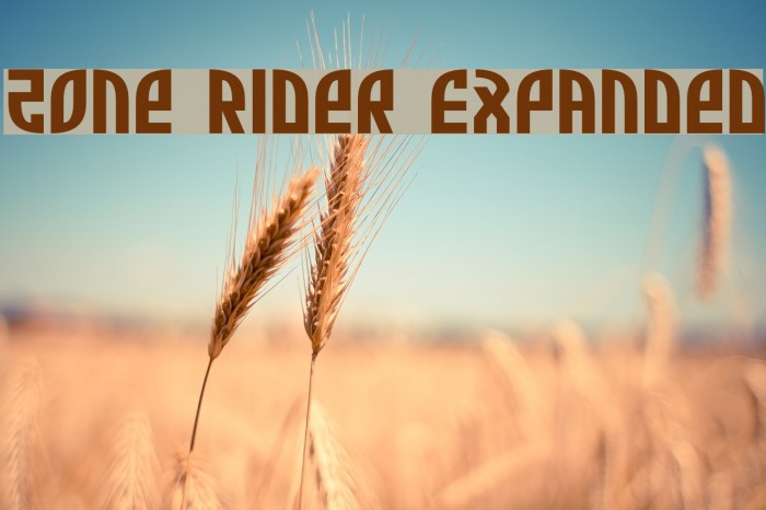 Zone Rider Expanded Font examples