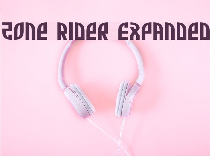 Zone Rider Expanded Font examples