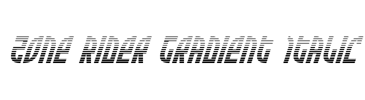 Zone Rider Gradient Italic  नि: शुल्क फ़ॉन्ट्स डाउनलोड
