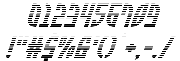 Zone Rider Gradient Italic Font OTHER CHARS