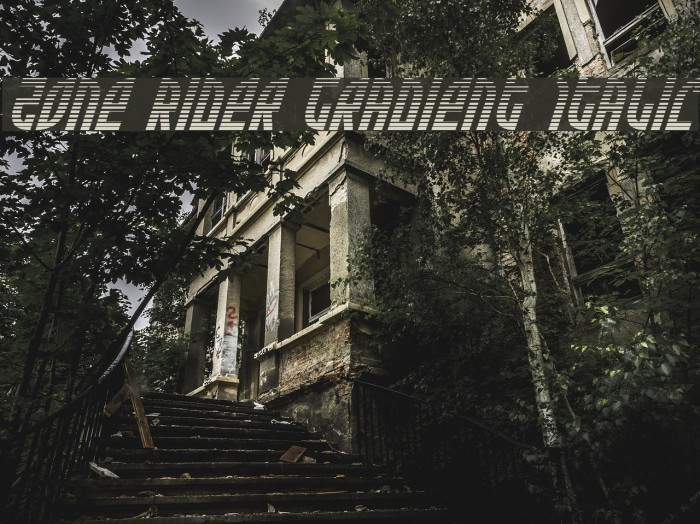 Zone Rider Gradient Italic Font examples