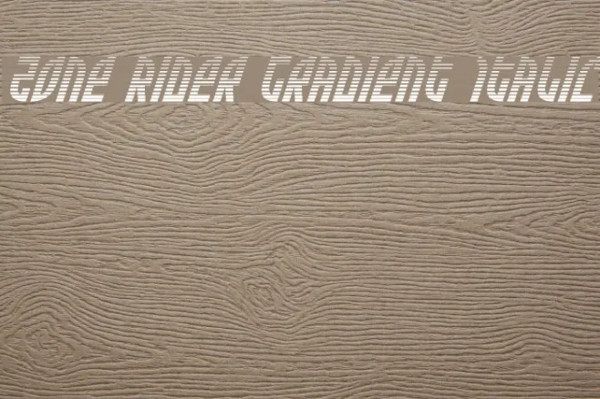 Zone Rider Gradient Italic Example 2