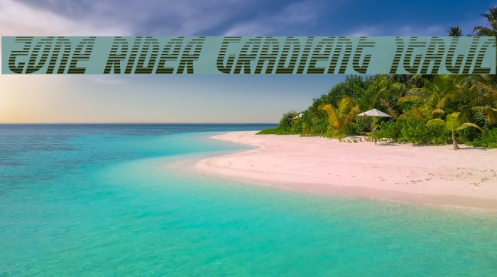 Zone Rider Gradient Italic Font examples