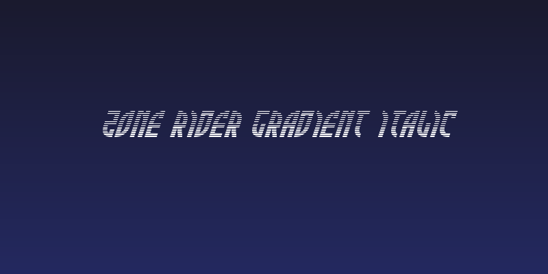 Zone Rider Gradient Italic Social Header