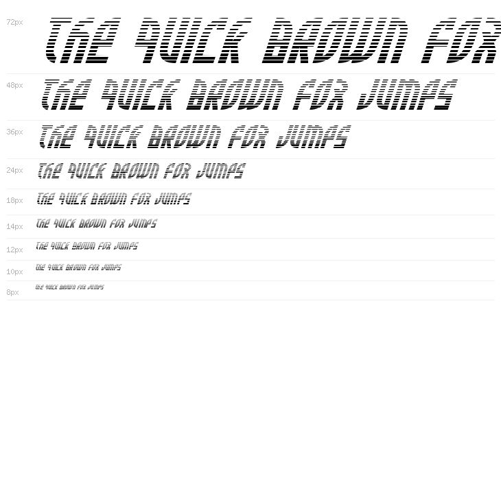 Zone Rider Gradient Italic Waterfall