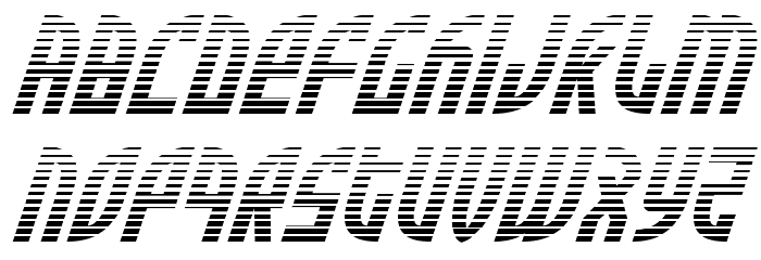 Zone Rider Gradient Italic Font LOWERCASE