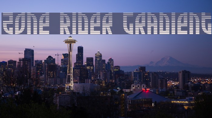 Zone Rider Gradient Font examples