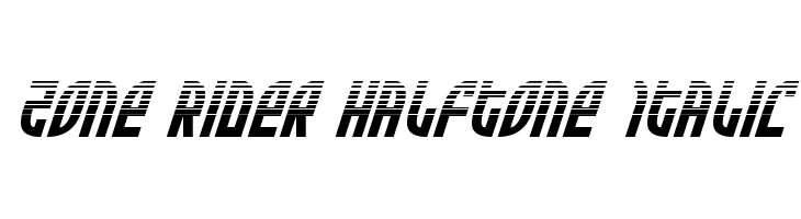 Zone Rider Halftone Italic  Fuentes Gratis Descargar