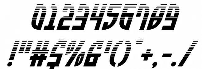 Zone Rider Halftone Italic Font OTHER CHARS