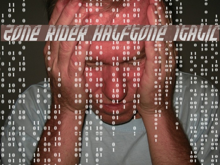 Zone Rider Halftone Italic Example 2