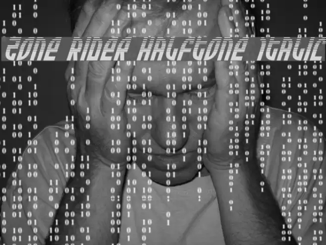 Zone Rider Halftone Italic Font examples