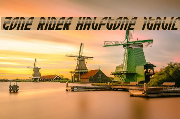 Zone Rider Halftone Italic Example 3