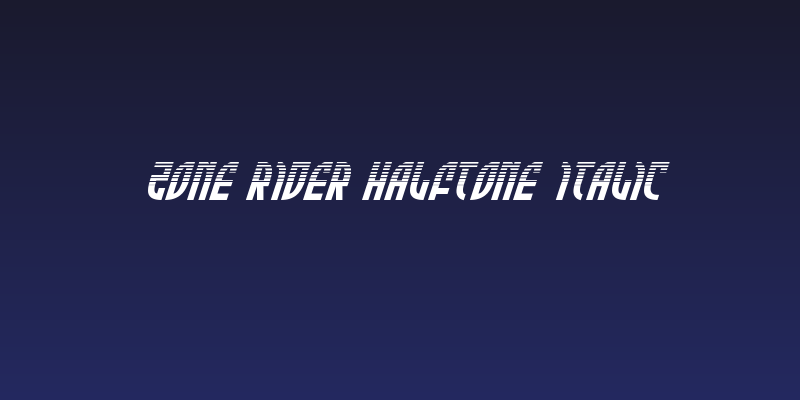 Zone Rider Halftone Italic Social Header