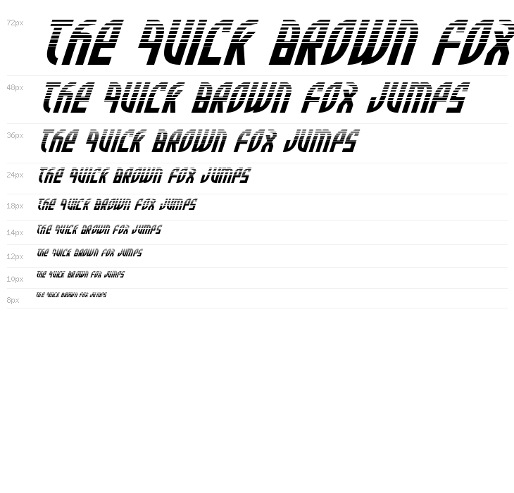 Zone Rider Halftone Italic Waterfall