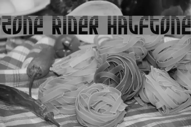 Zone Rider Halftone Font examples