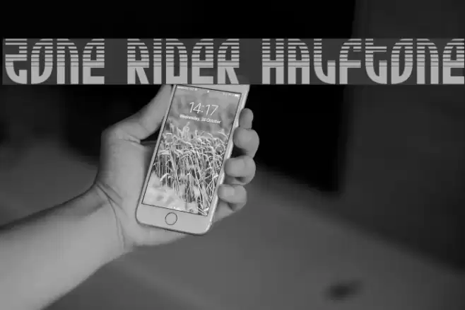 Zone Rider Halftone Font examples