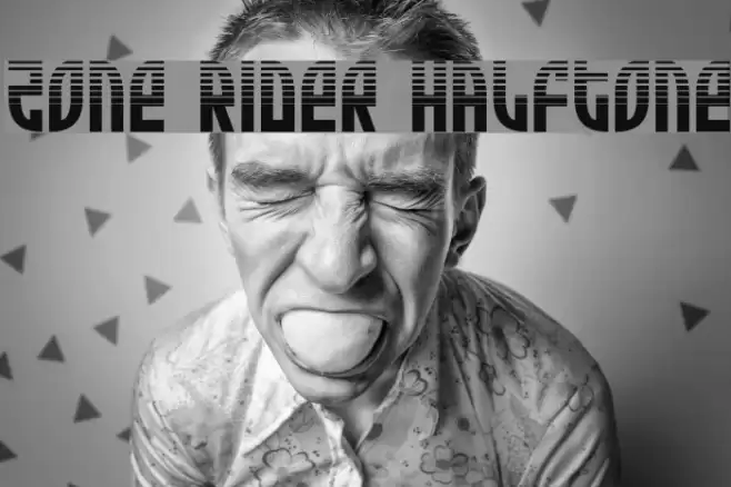 Zone Rider Halftone Font examples