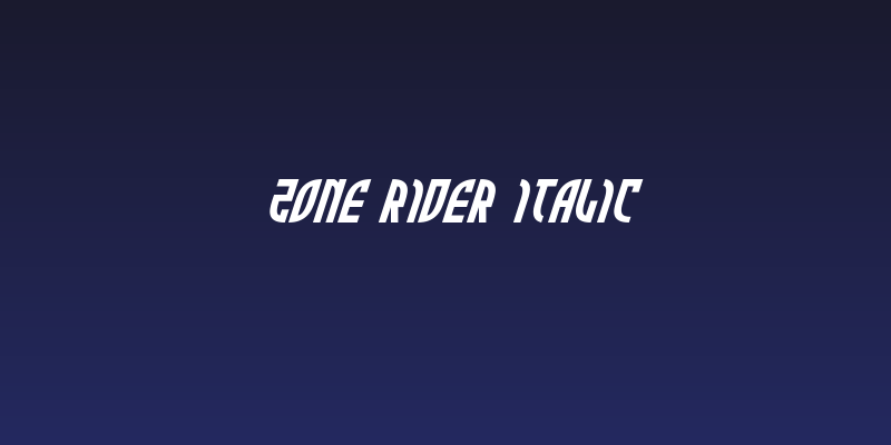 Zone Rider Italic Social Header