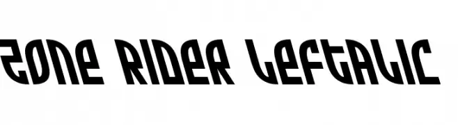 Zone Rider Leftalic  Frei Schriftart Herunterladen