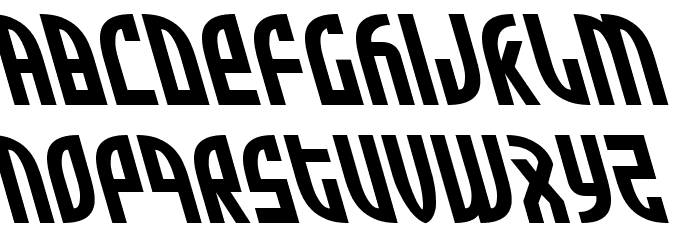 Zone Rider Leftalic Font LOWERCASE
