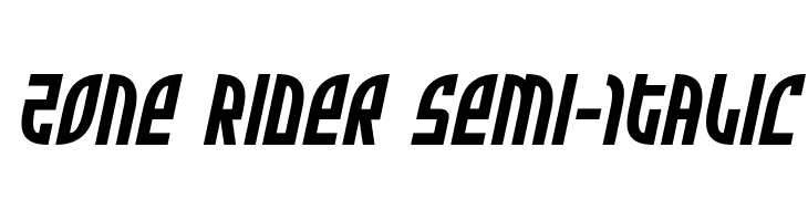 Zone Rider Semi-Italic  font caratteri gratis