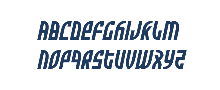 Zone Rider Semi-Italic Lowercase
