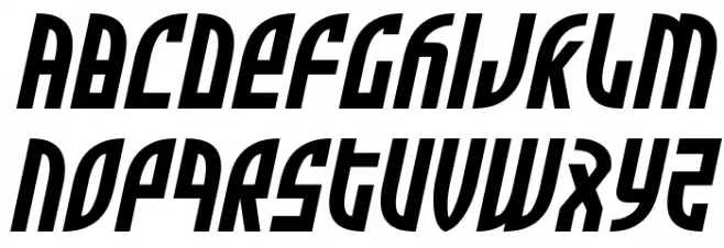 Zone Rider Semi-Italic फ़ॉन्ट लोअरकेस