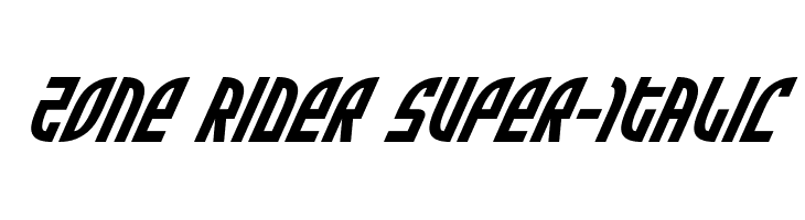 Zone Rider Super-Italic  Скачать бесплатные шрифты
