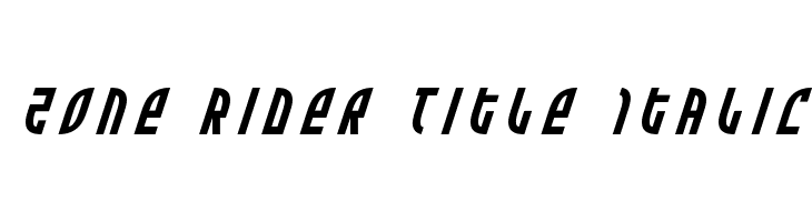 Zone Rider Title Italic  Fuentes Gratis Descargar