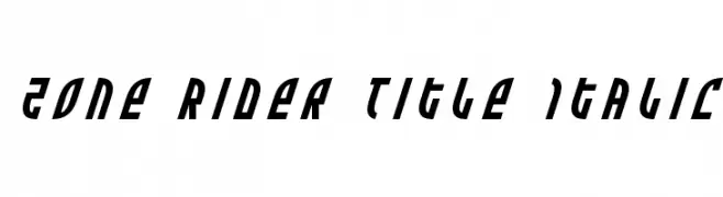 Zone Rider Title Italic  Frei Schriftart Herunterladen