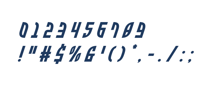 Zone Rider Title Italic Other Characters