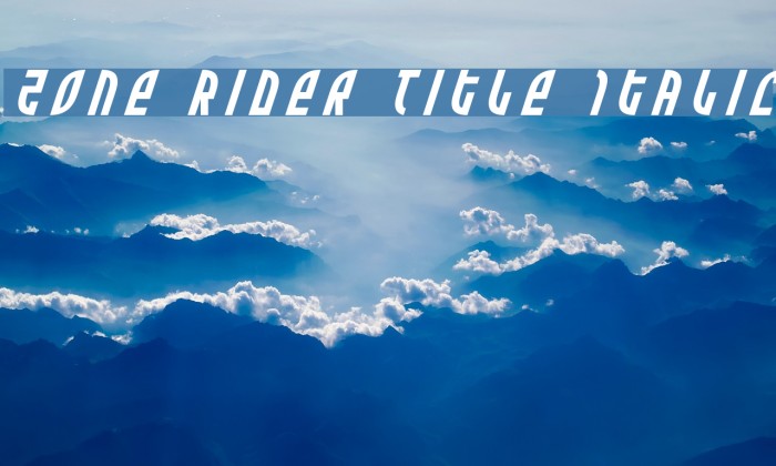 Zone Rider Title Italic Example 1