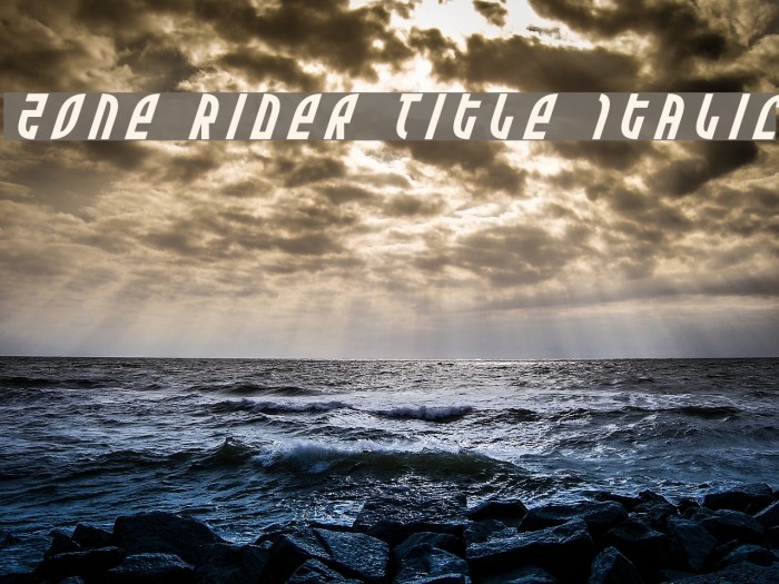 Zone Rider Title Italic Example 3