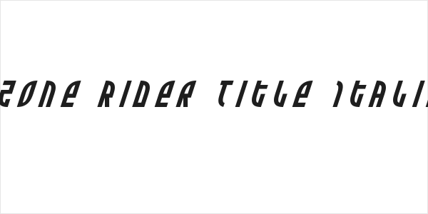Zone Rider Title Italic Logo
