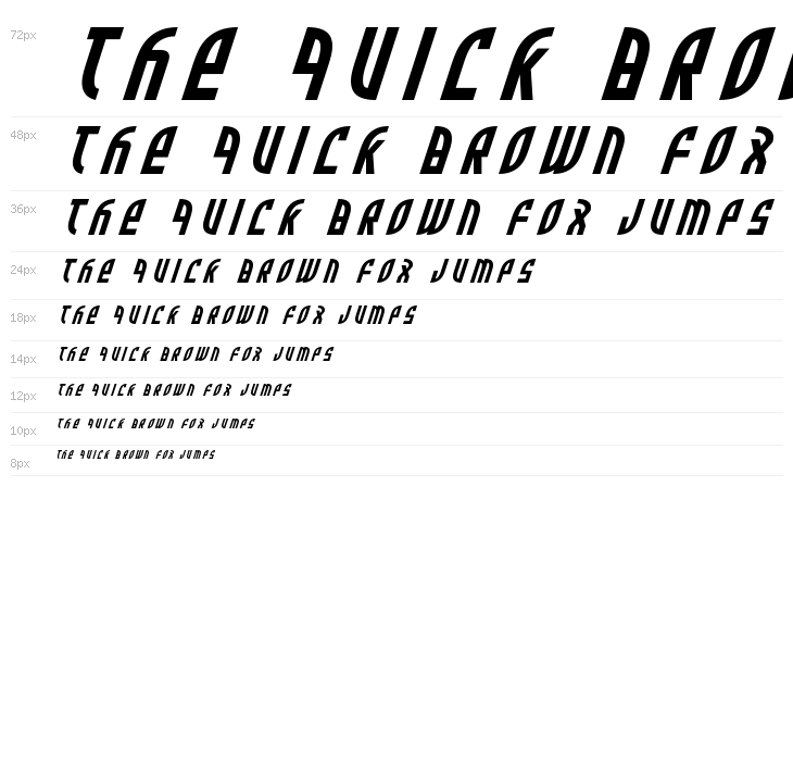 Zone Rider Title Italic Waterfall