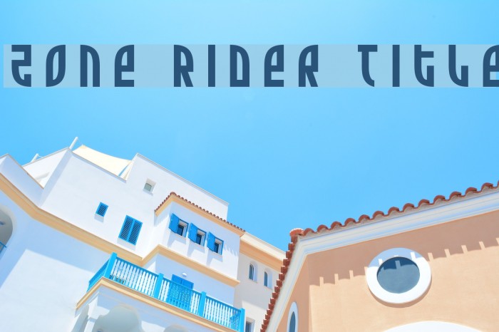 Zone Rider Title Font examples