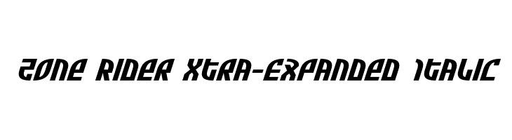 Zone Rider Xtra-Expanded Italic  フリーフォントのダウンロード