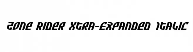 Zone Rider Xtra-Expanded Italic  नि: शुल्क फ़ॉन्ट्स डाउनलोड