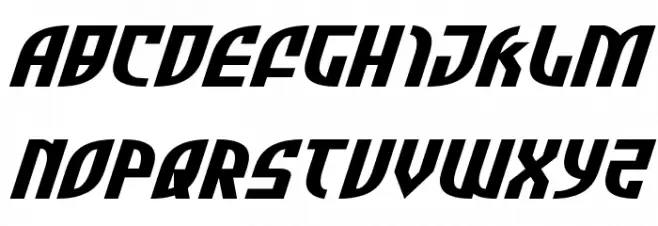 Zone Rider Xtra-Expanded Italic Polices MAJUSCULES