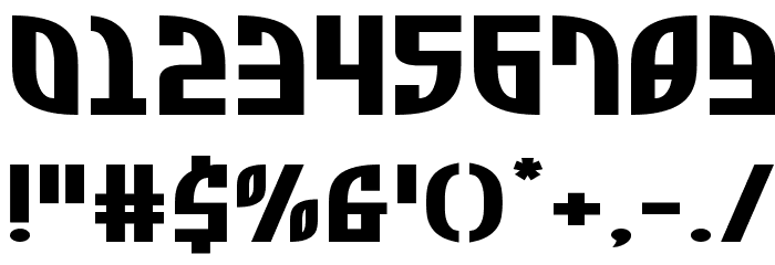 Zone Rider Xtra-Expanded Font OTHER CHARS