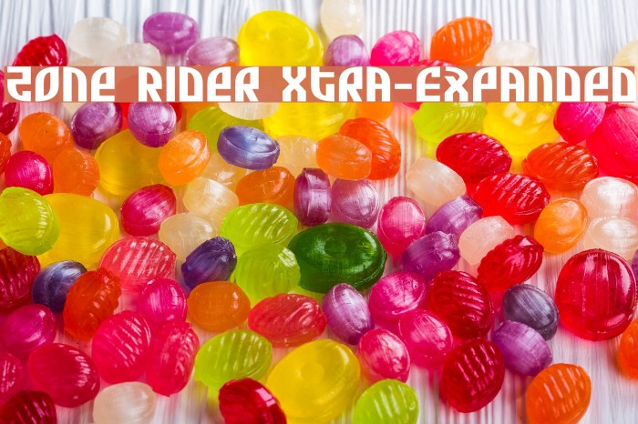 Zone Rider Xtra-Expanded Font examples