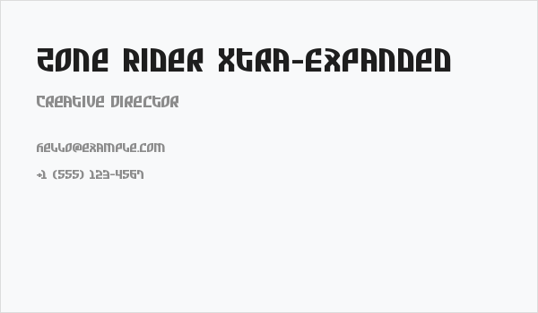 Zone Rider Xtra-Expanded Business Card