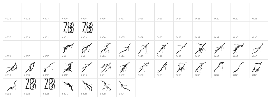 Zone23_Lightning Character Map