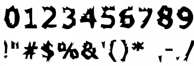 Zone23_explosions Font OTHER CHARS