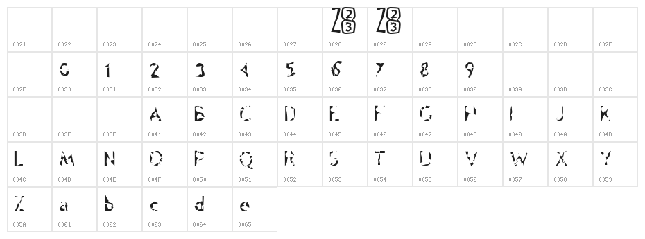 Zone23_psilocybine Character Map